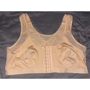NEW Beige Full Figure‎ Plus Size Posture Corrector Front Close Wirefree Bra, 4X